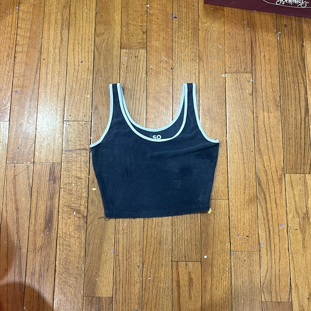 Navy blue cropped tank top